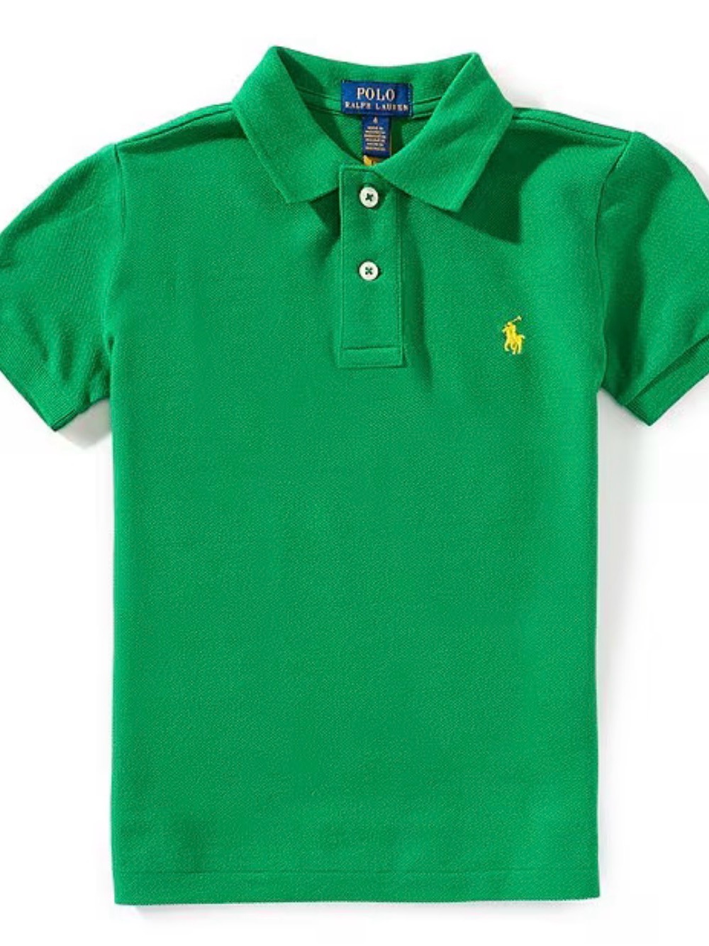 Polo by Ralph Lauren Bright Green Boys' Polo with Yellow Pony size 8